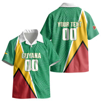 Guyana Basketball Custom Kid Hawaiian Shirt Tropical Leaves Flag Style