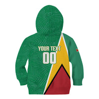 Guyana Basketball Custom Kid Hoodie Tropical Leaves Flag Style