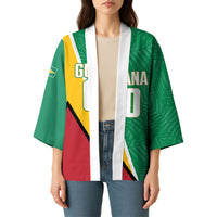 Guyana Basketball Custom Kimono Tropical Leaves Flag Style