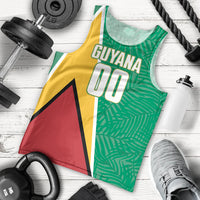 Guyana Basketball Custom Men Tank Top Tropical Leaves Flag Style