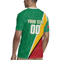 Guyana Basketball Custom Rugby Jersey Tropical Leaves Flag Style