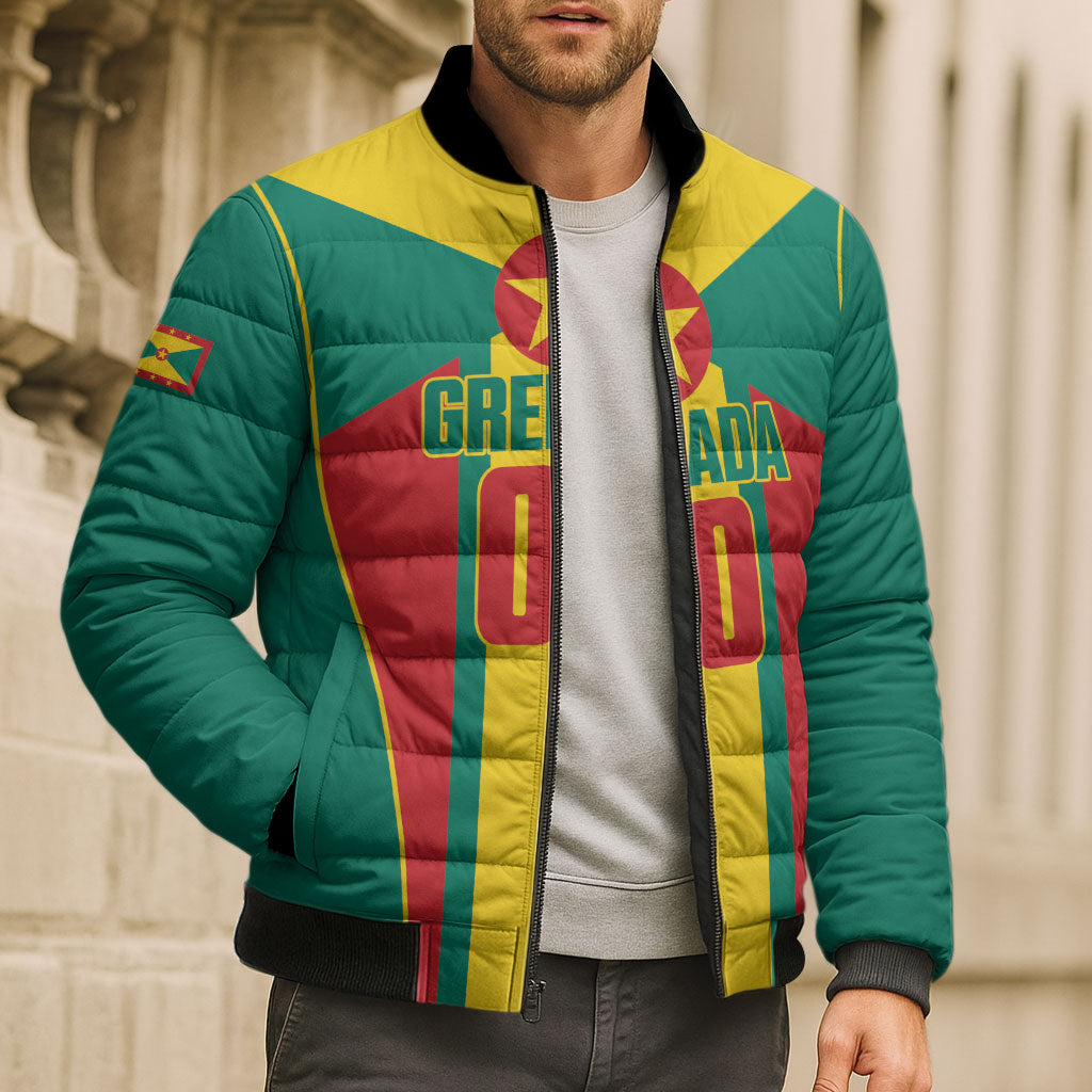 Grenada Basketball Custom Bomber Puffer Jacket Go Island of Spice
