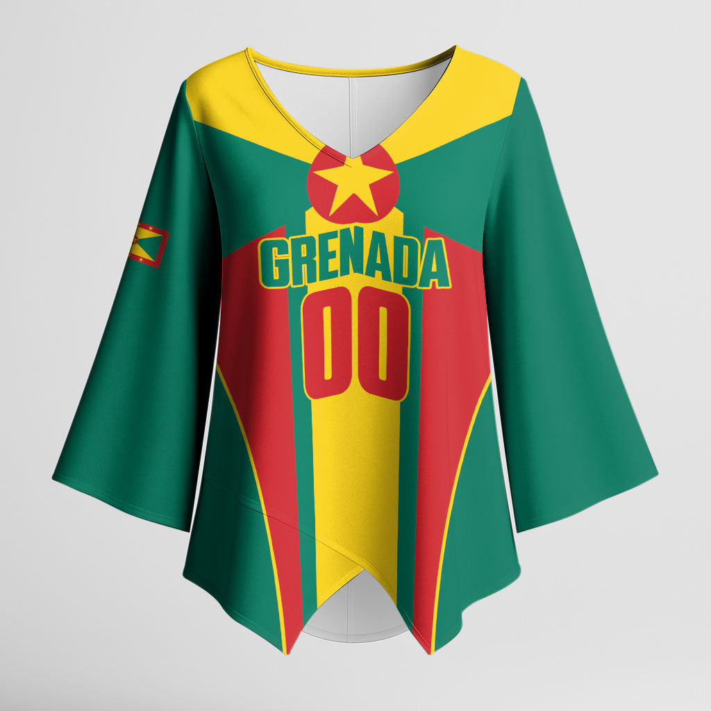 Grenada Basketball Custom Kimono Sleeve Blouse Go Island of Spice