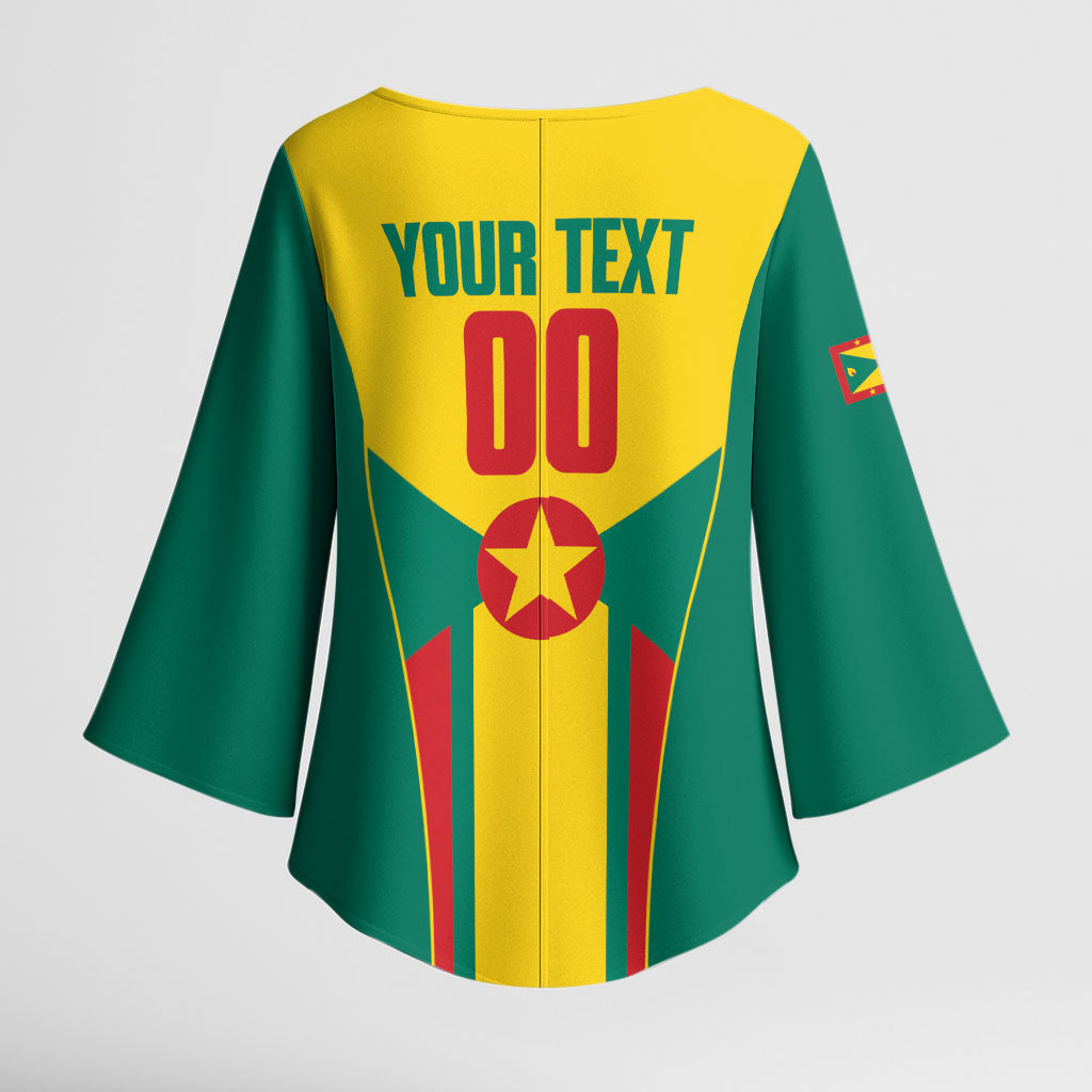 Grenada Basketball Custom Kimono Sleeve Blouse Go Island of Spice