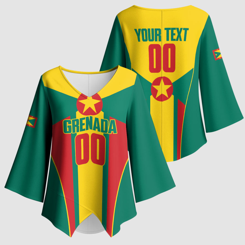 Grenada Basketball Custom Kimono Sleeve Blouse Go Island of Spice