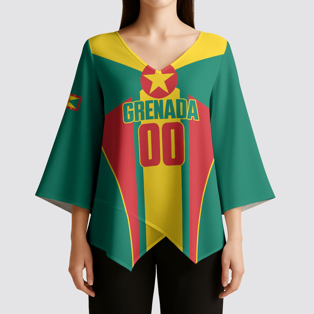 Grenada Basketball Custom Kimono Sleeve Blouse Go Island of Spice
