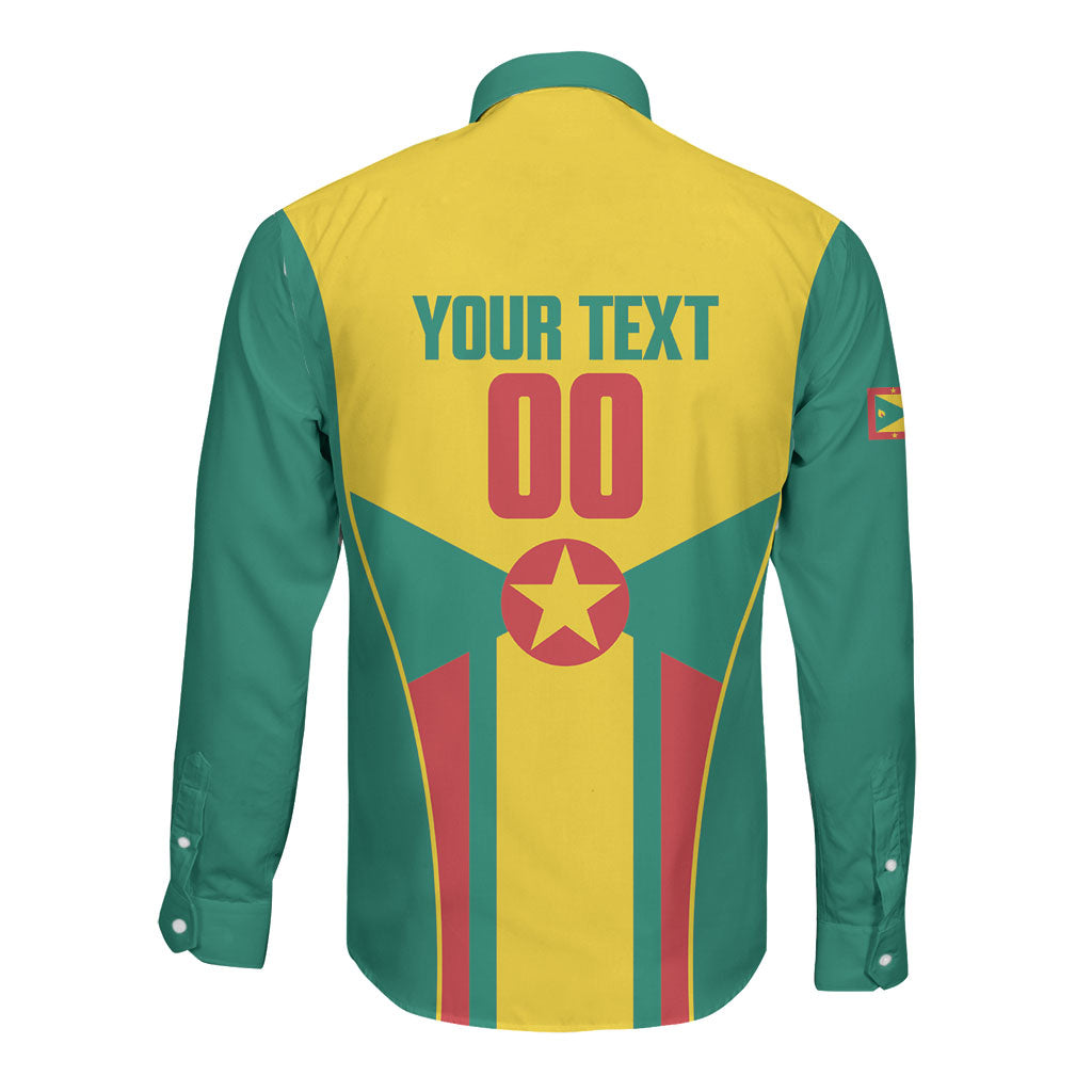 Grenada Basketball Custom Long Sleeve Button Shirt Go Island of Spice