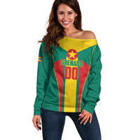 Grenada Basketball Custom Off Shoulder Sweater Go Island of Spice