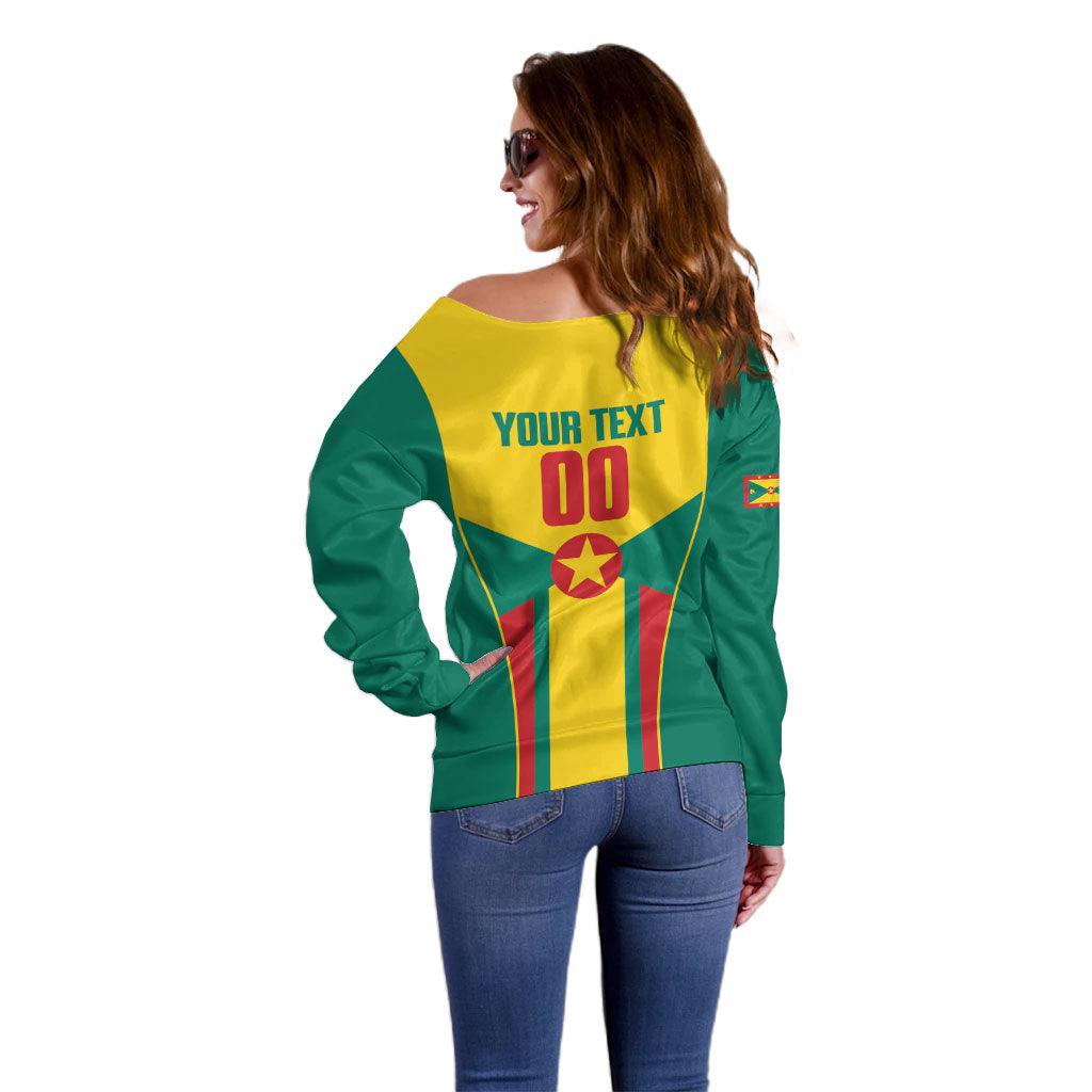 Grenada Basketball Custom Off Shoulder Sweater Go Island of Spice