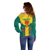 Grenada Basketball Custom Off Shoulder Sweater Go Island of Spice
