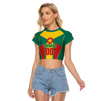 Grenada Basketball Custom Raglan Cropped T Shirt Go Island of Spice