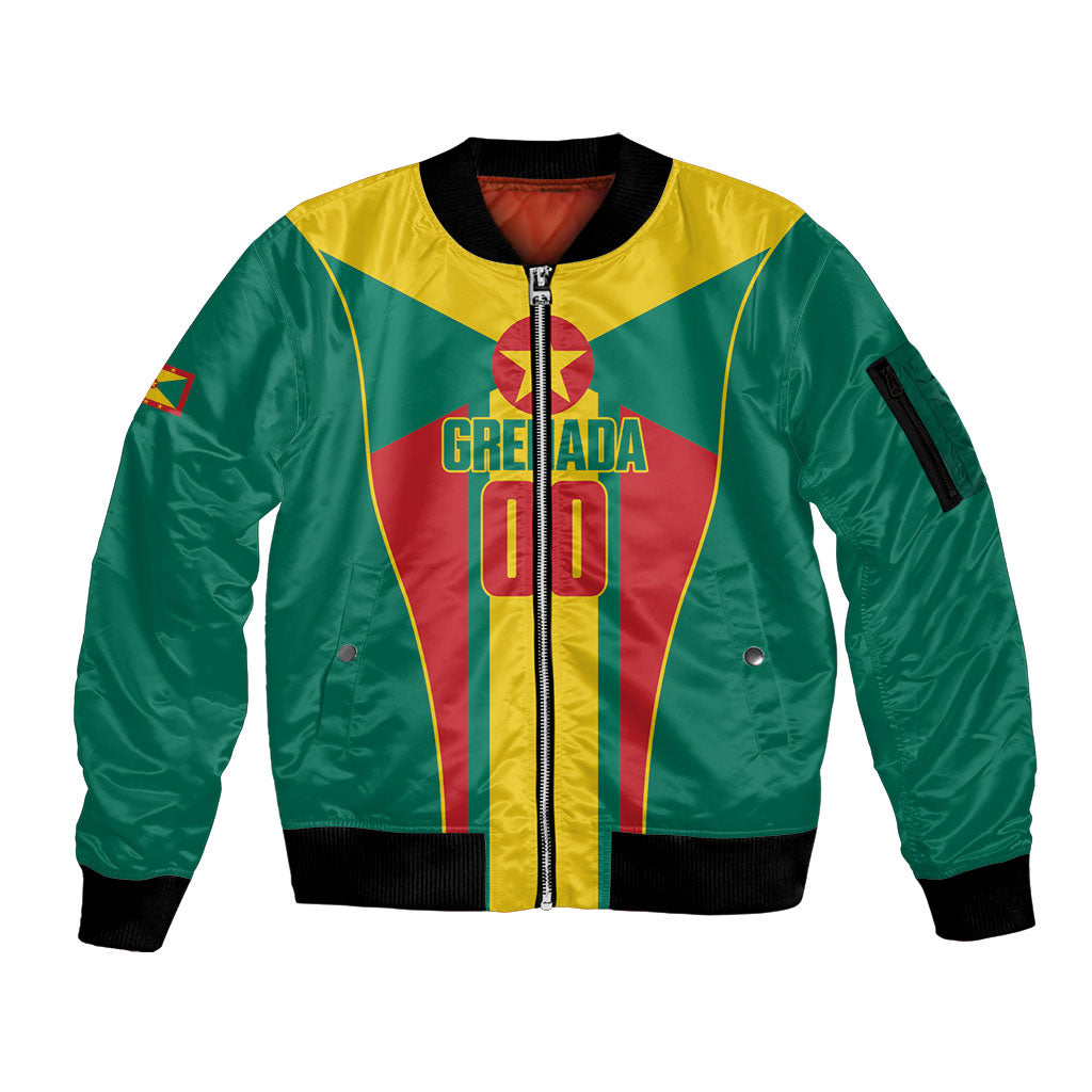 Grenada Basketball Custom Sleeve Zip Bomber Jacket Go Island of Spice