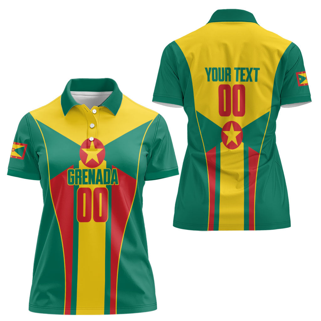 Grenada Basketball Custom Women Polo Shirt Go Island of Spice