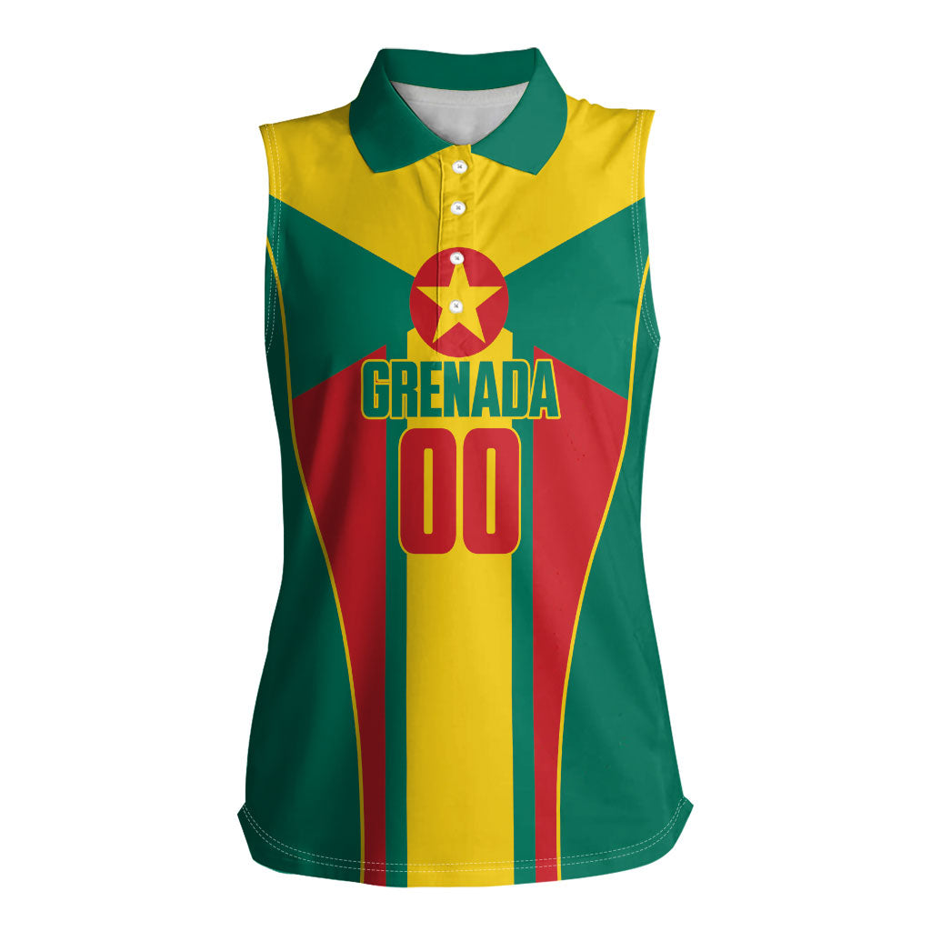 Grenada Basketball Custom Women Sleeveless Polo Shirt Go Island of Spice