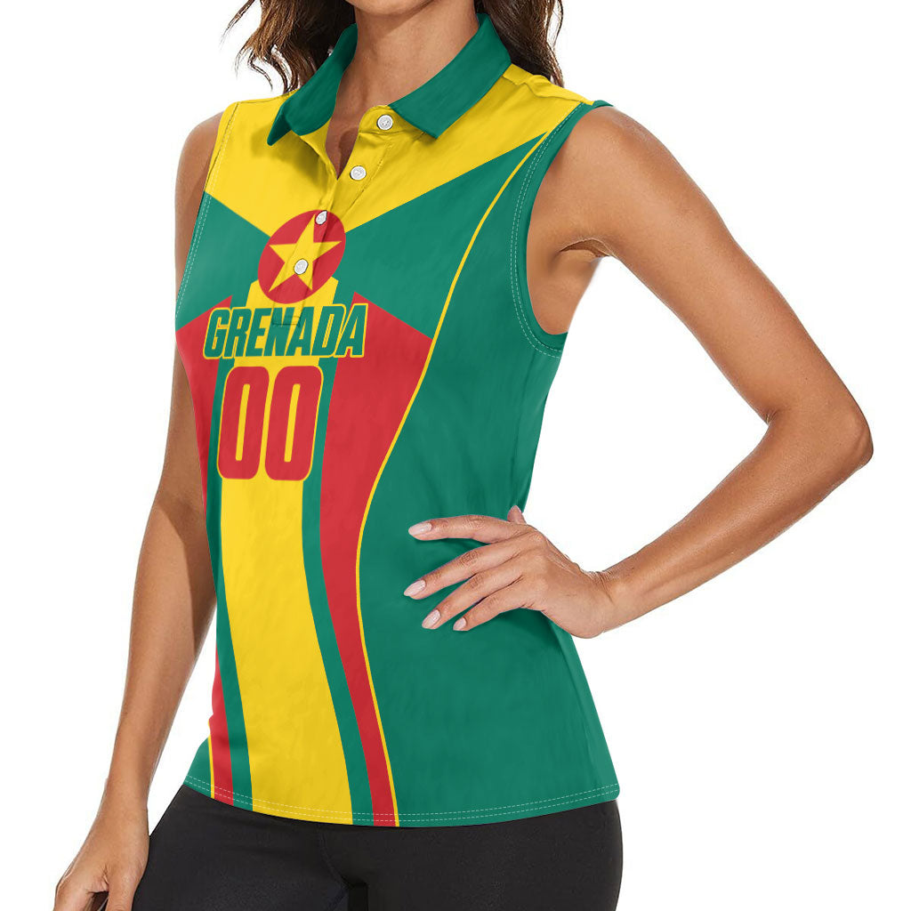 Grenada Basketball Custom Women Sleeveless Polo Shirt Go Island of Spice
