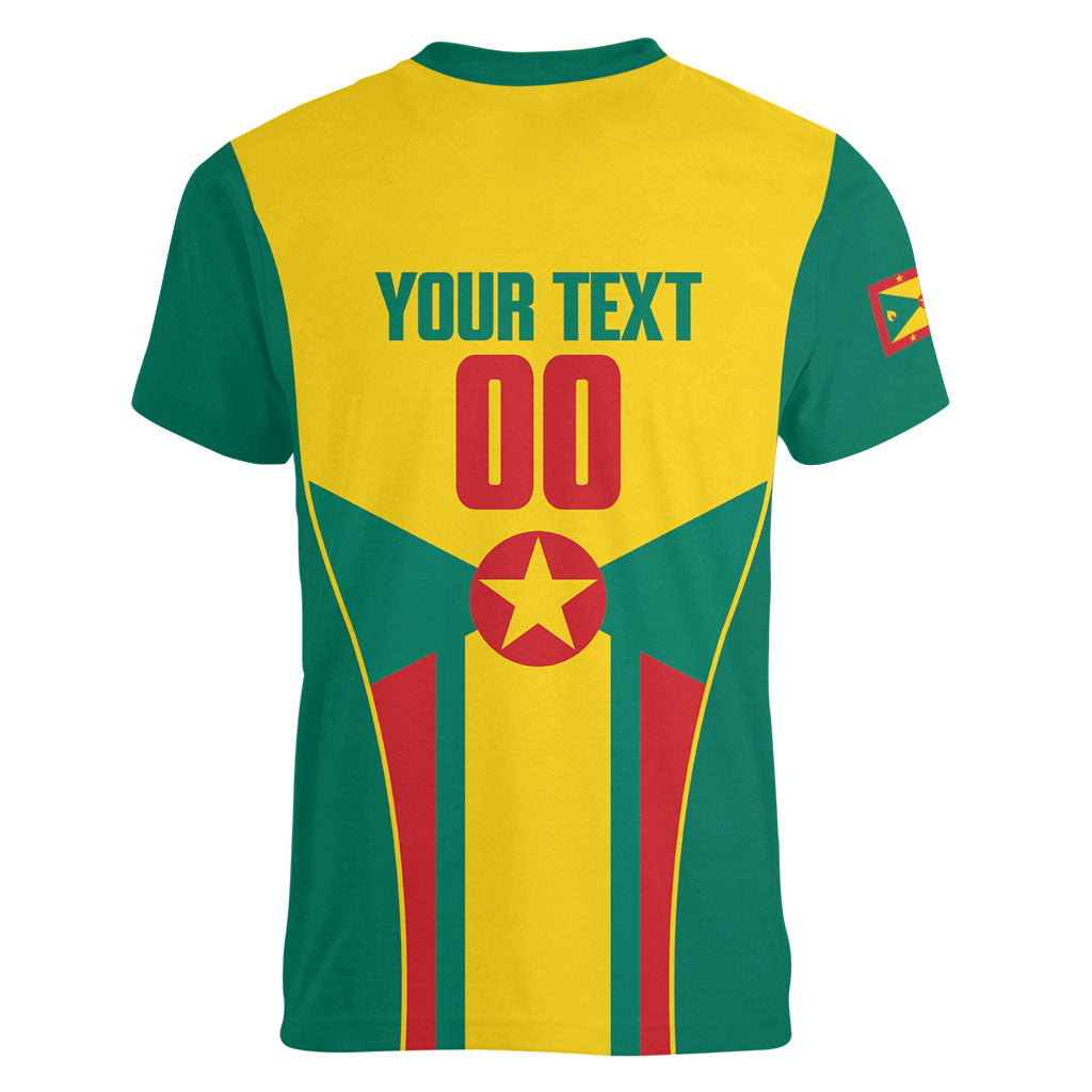 Grenada Basketball Custom Women V-Neck T-Shirt Go Island of Spice