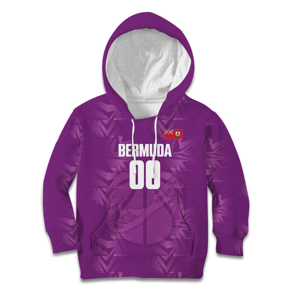 Bermuda Basketball Custom Kid Hoodie Bermudian Map Sporty Style