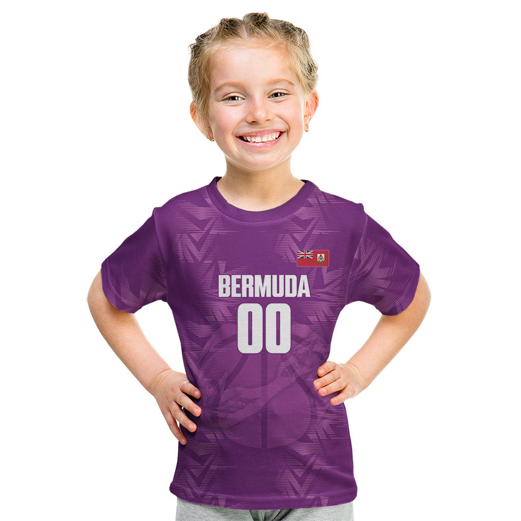 Bermuda Basketball Custom Kid T Shirt Bermudian Map Sporty Style