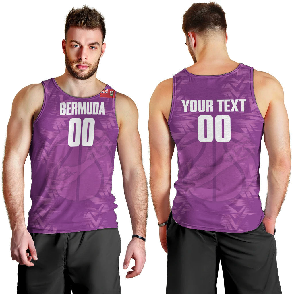 Bermuda Basketball Custom Men Tank Top Bermudian Map Sporty Style