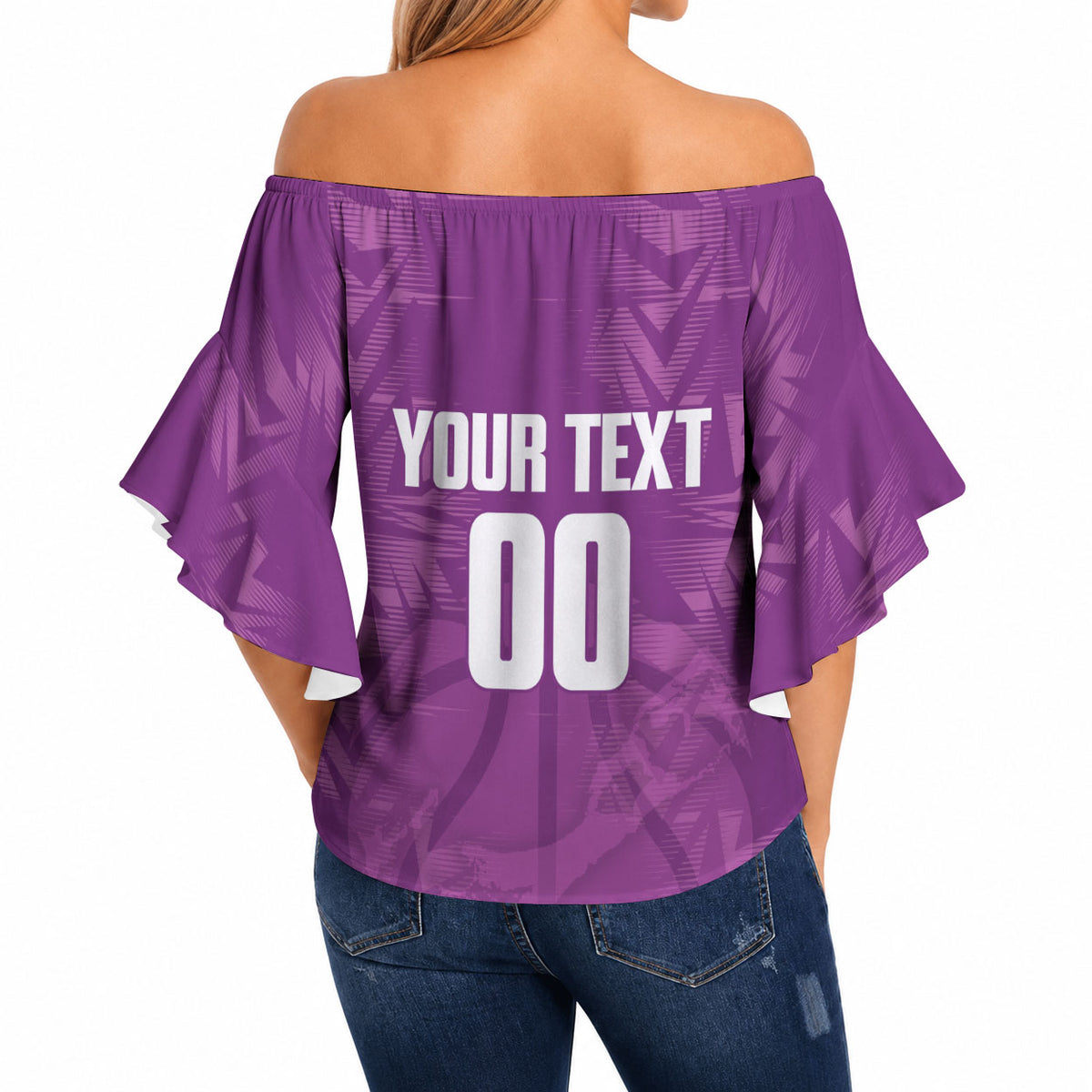 Bermuda Basketball Custom Off Shoulder Wrap Waist Top Bermudian Map Sporty Style