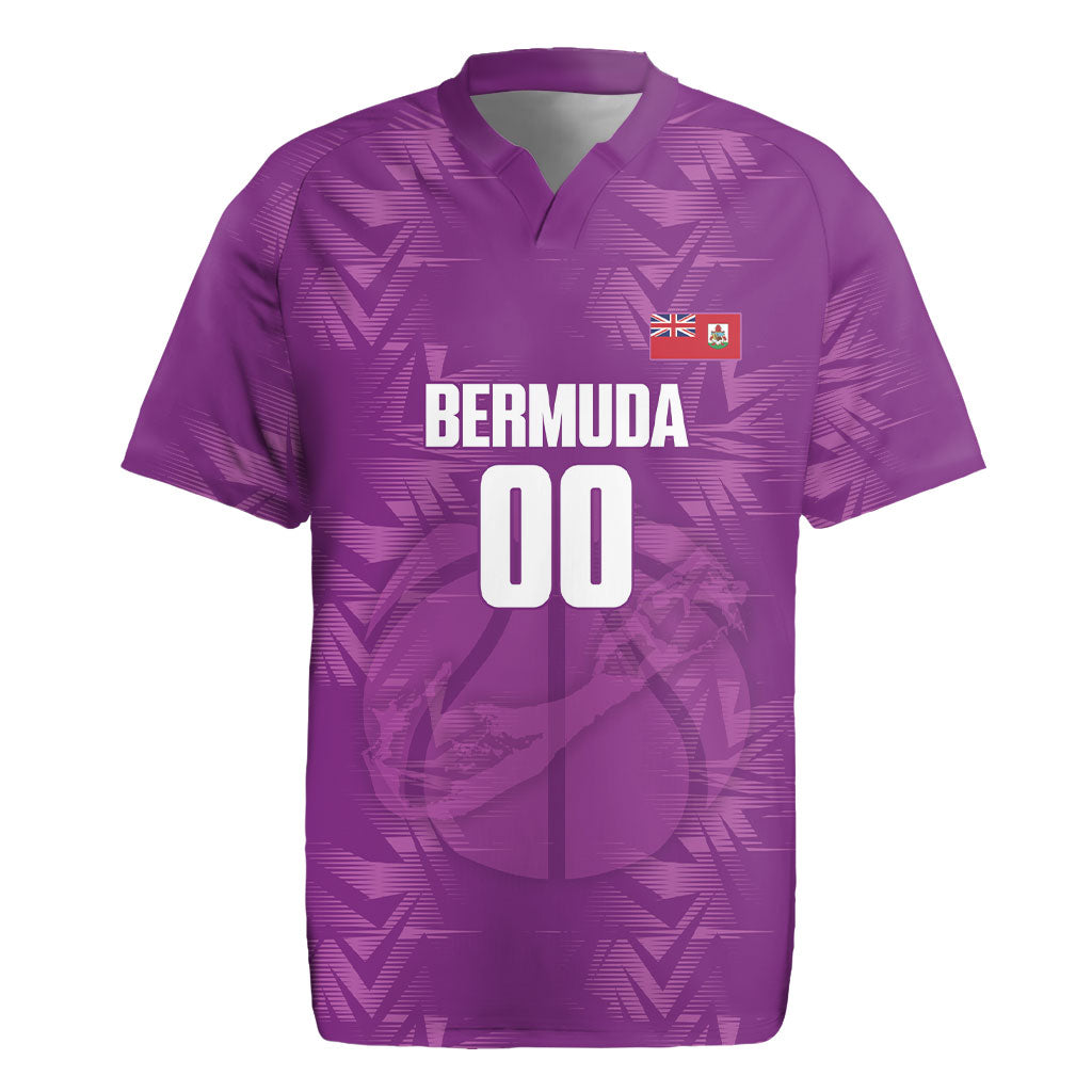 Bermuda Basketball Custom Rugby Jersey Bermudian Map Sporty Style