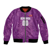 Bermuda Basketball Custom Sleeve Zip Bomber Jacket Bermudian Map Sporty Style