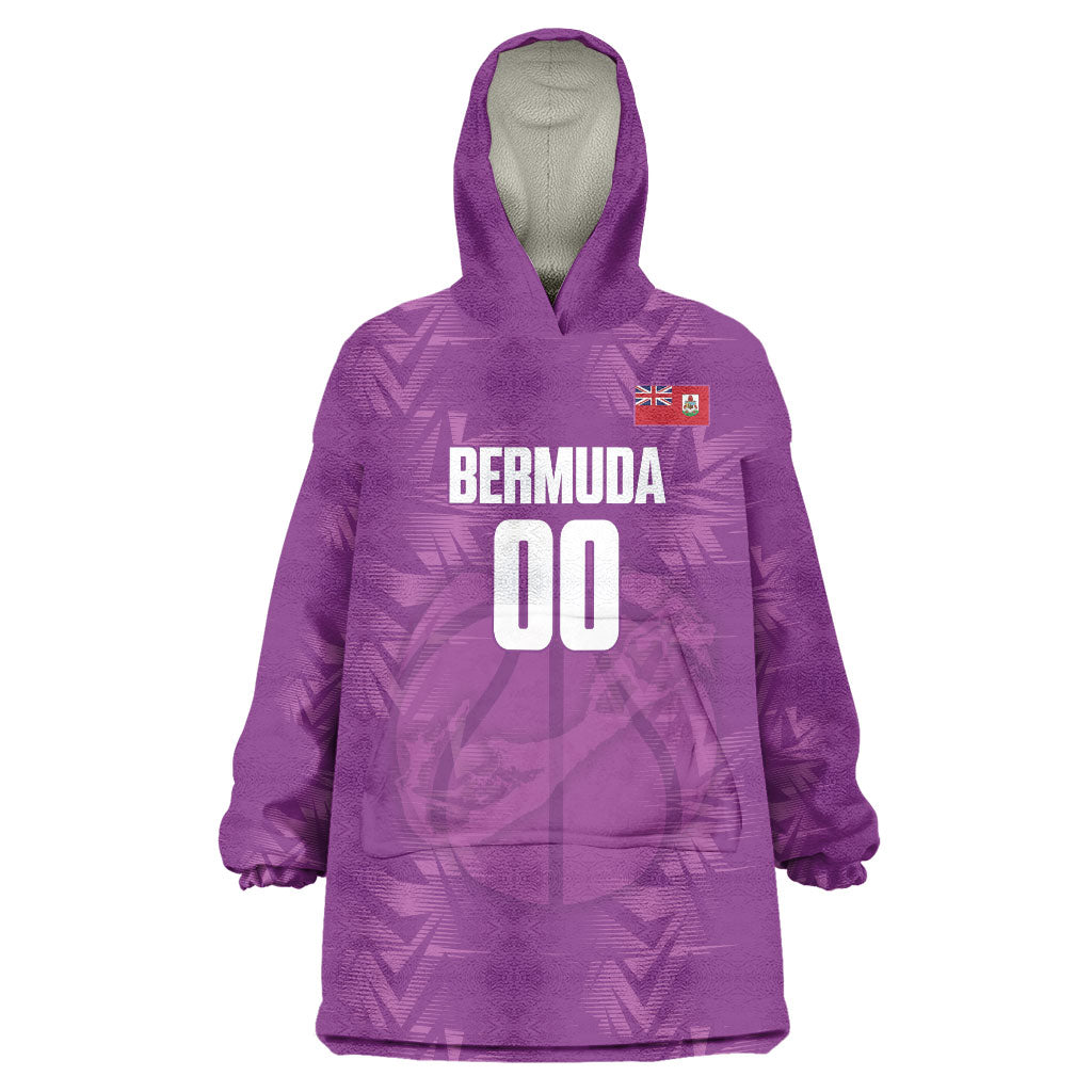 Bermuda Basketball Custom Wearable Blanket Hoodie Bermudian Map Sporty Style