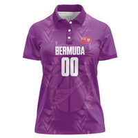 Bermuda Basketball Custom Women Polo Shirt Bermudian Map Sporty Style