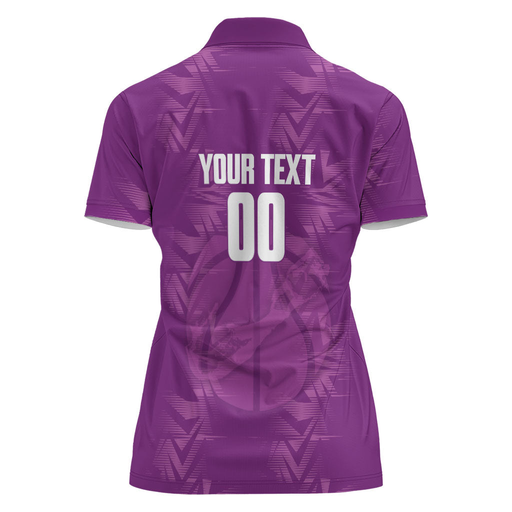 Bermuda Basketball Custom Women Polo Shirt Bermudian Map Sporty Style