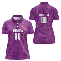 Bermuda Basketball Custom Women Polo Shirt Bermudian Map Sporty Style