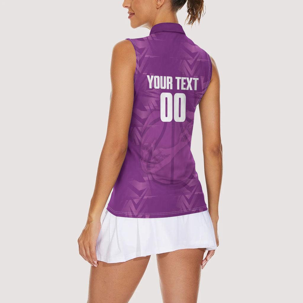 Bermuda Basketball Custom Women Sleeveless Polo Shirt Bermudian Map Sporty Style