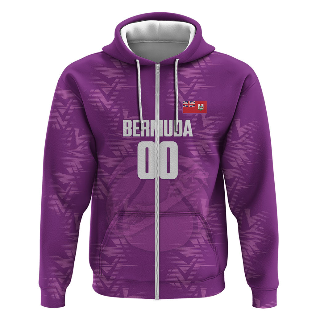 Bermuda Basketball Custom Zip Hoodie Bermudian Map Sporty Style