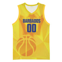 Barbados Basketball Custom Basketball Jersey Barbadian Trident Yellow Version