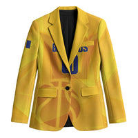 Barbados Basketball Custom Blazer Barbadian Trident Yellow Version