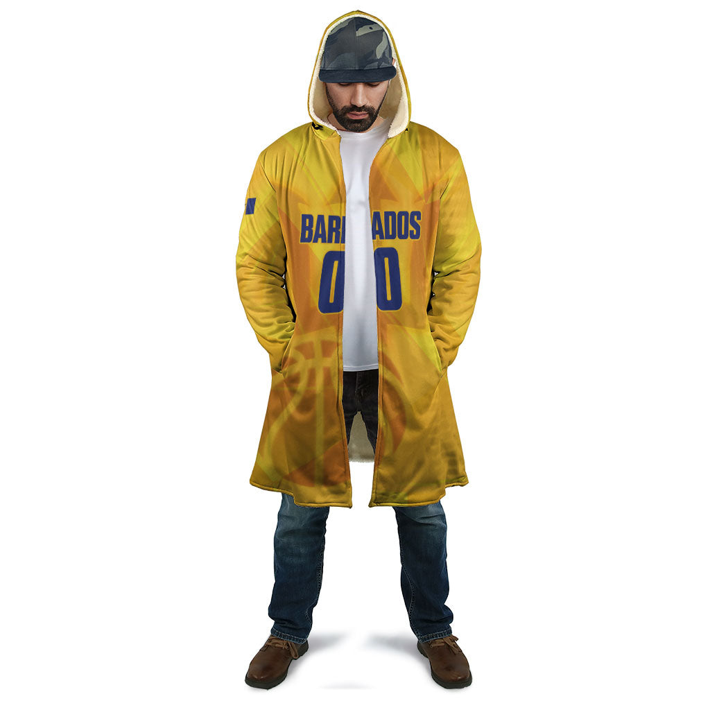 Barbados Basketball Custom Cloak Barbadian Trident Yellow Version