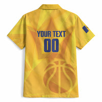Barbados Basketball Custom Hawaiian Shirt Barbadian Trident Yellow Version