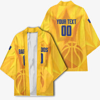 Barbados Basketball Custom Kimono Barbadian Trident Yellow Version