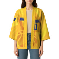 Barbados Basketball Custom Kimono Barbadian Trident Yellow Version