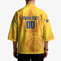 Barbados Basketball Custom Kimono Barbadian Trident Yellow Version