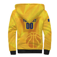 Barbados Basketball Custom Sherpa Hoodie Barbadian Trident Yellow Version