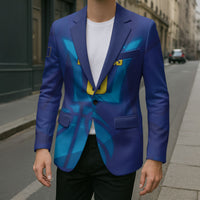 Barbados Basketball Custom Blazer Barbadian Trident Blue Version