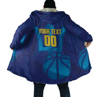 Barbados Basketball Custom Cloak Barbadian Trident Blue Version