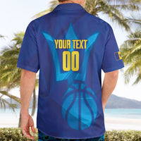 Barbados Basketball Custom Hawaiian Shirt Barbadian Trident Blue Version