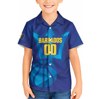 Barbados Basketball Custom Hawaiian Shirt Barbadian Trident Blue Version