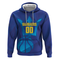 Barbados Basketball Custom Hoodie Barbadian Trident Blue Version