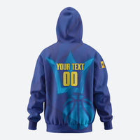 Barbados Basketball Custom Hoodie Barbadian Trident Blue Version