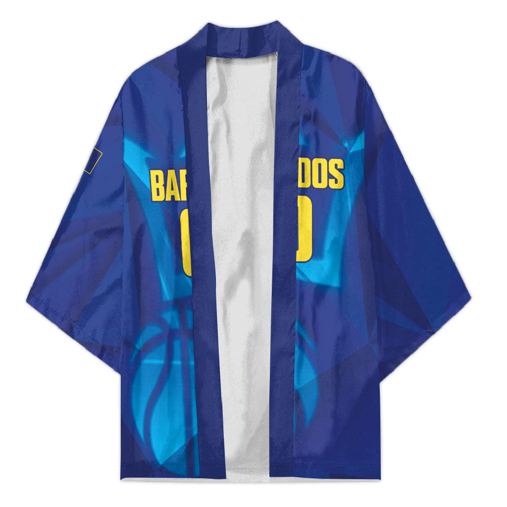 Barbados Basketball Custom Kimono Barbadian Trident Blue Version