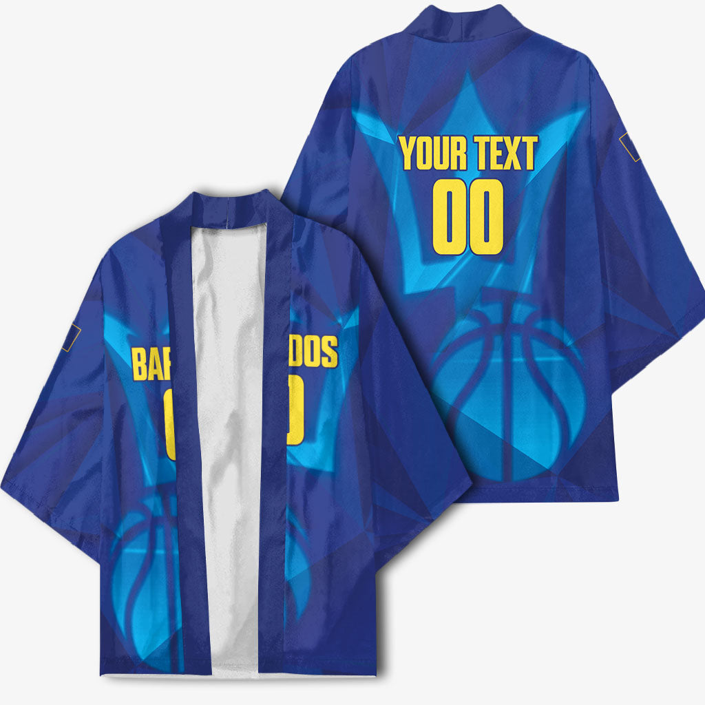 Barbados Basketball Custom Kimono Barbadian Trident Blue Version