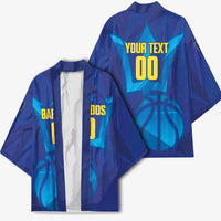 Barbados Basketball Custom Kimono Barbadian Trident Blue Version