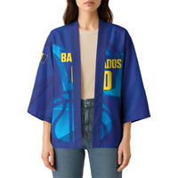 Barbados Basketball Custom Kimono Barbadian Trident Blue Version